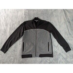 BOSS Homewear Mens EU XXL US XL Track Jacket Black Gray Full Zip NWT